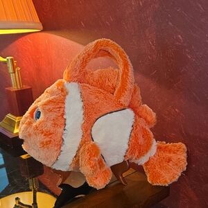 Plushies Hugable Clown Fish Purse - Orange & White